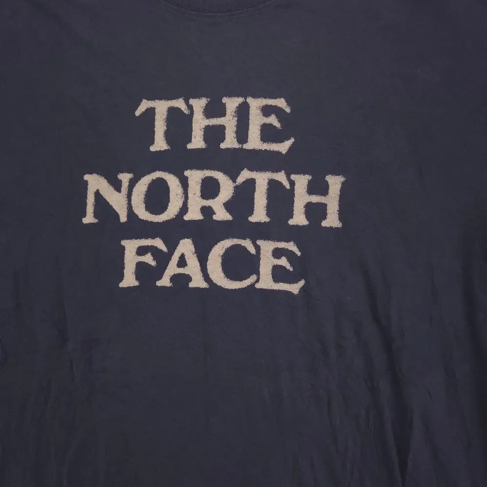 The North Face Casual Crew Neck Graphic T-Shirt Mens Size Medium M Navy Blue